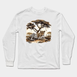 Leopard Design Long Sleeve T-Shirt